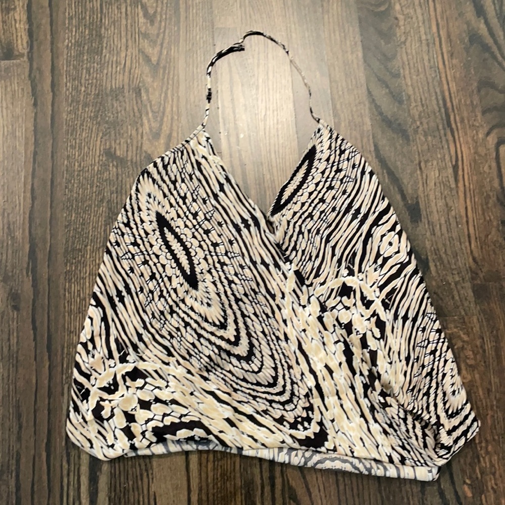 Silk Printed Halter Top